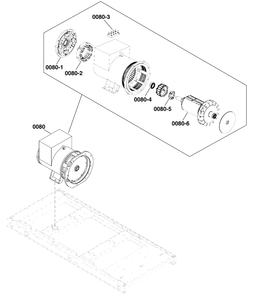 Alternator Group Diagram and Parts List for 076131-04  Briggs and Stratton Generator